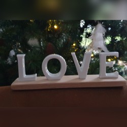 "Love" socle chêne