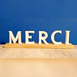 'Merci' socle chêne